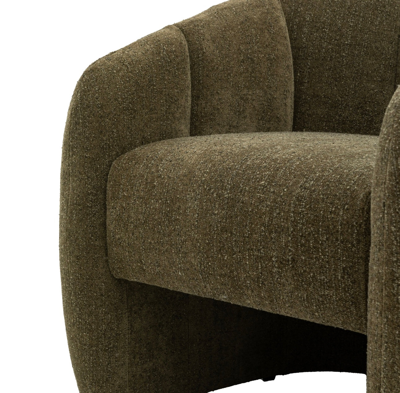 Tub Chair Fully Upholstered In Moss green Fabric MG5056693546641