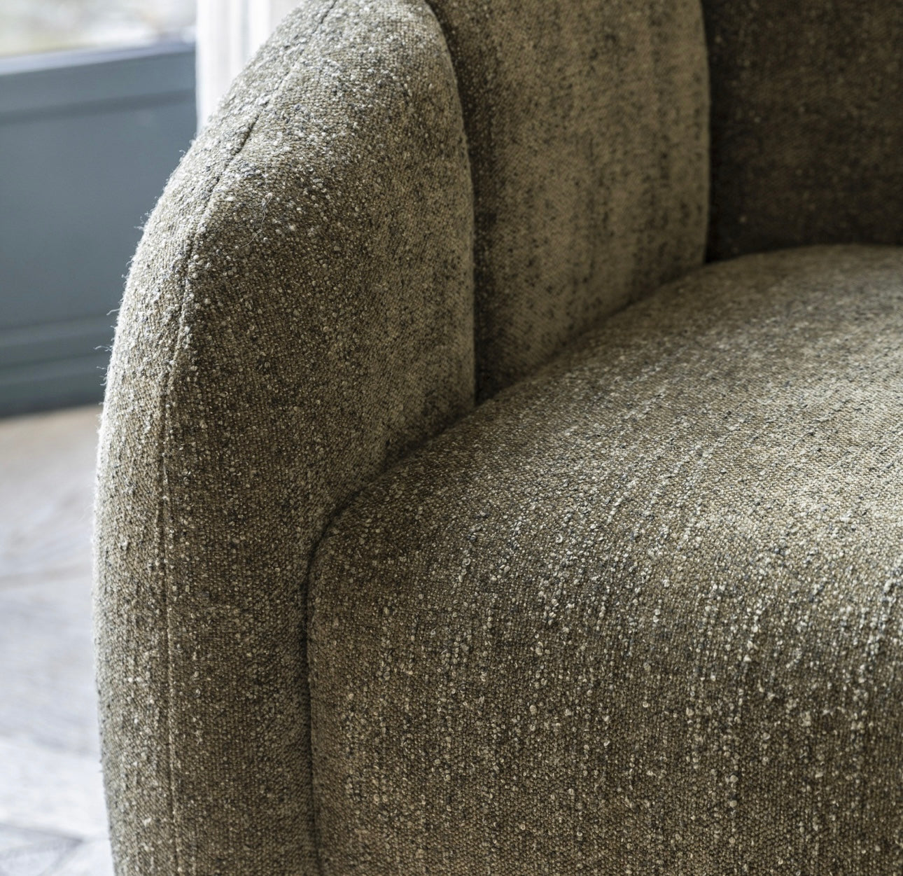 Tub Chair Fully Upholstered In Moss green Fabric MG5056693546641